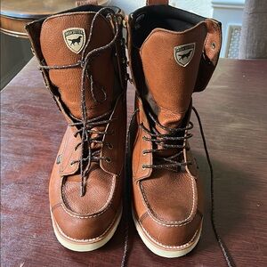 Irish Setter Brown Leather Work Boots Moc-Toe